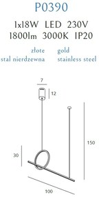 Lustra LED moderna design minimalist LOZANNA P0390 MX