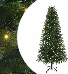 vidaXL Brad de Crăciun artificial cu 300 LED Verde 240 cm PE și PVC