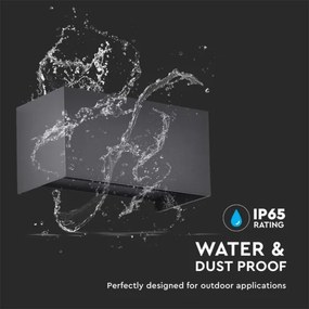 Aplica de perete de exterior LED/24W/230V 3000K IP65 negru