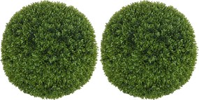 HOMCOM Set de 2 Sfere de Boxwood Artificiale, 50cm | Aosom Romania