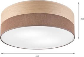 Plafonieră SIRJA WOOD 2xE27/15W/230V d. 45 cm maro/stejar
