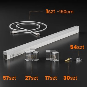 LED Stm plafonieră HEXAGON LED/570W/85-265V 5000K CRI 90 IP54 albă