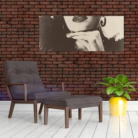 Tablou - Vintage, poza unei femei (120x50 cm)