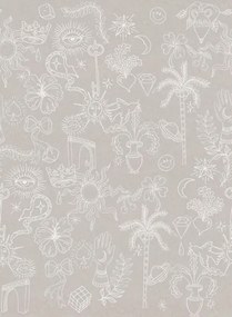Fototapet, Doodle, Beige, Rebel Walls