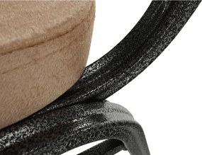 Scaun,  ţesătură bej/cadru gri, JEFF 2 NEW