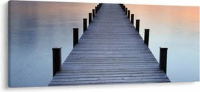 Tablou - Ponton de la Lacul Starnberger, Bavaria, Germania (120x50 cm)