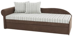Divan extensibil, maro/bej/auriu/model, stânga, AGA D