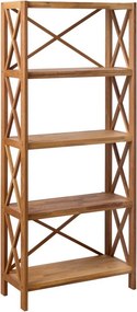Etajeră în culoare naturală din lemn de stejar 70x161 cm X-Shelf – Unique Furniture