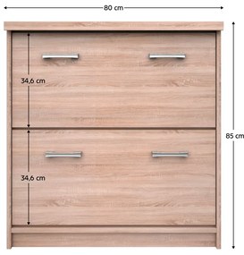 Dulap pentru pantofi TOPTY 2K tip 25, stejarSonoma