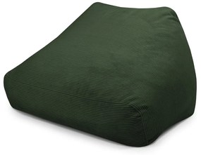 Fotoliu bean bag verde cu tapițerie din catifea reiată Sofa Snug – SLOWDOWN