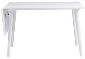 Masă de dining Rowico Lotte Drop-Leaf, 120 x 80 cm, alb