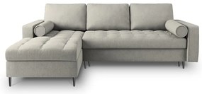 Canapea extensibilă cu șezlong stânga Milo Casa Santo, gri deschis