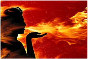 Tablou femeii în foc (90x60 cm)