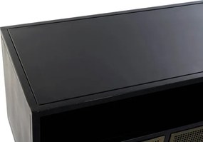 Comoda TV neagra si aurie , din metal " Blacky""