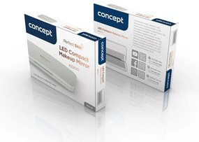 Concept KZ2010 oglindă cosmetică de buzunar culumină LED, albă