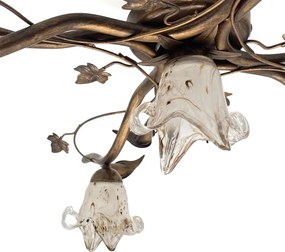 Lustră aplicată ROZETA, 5xE14/40W/230V, bronz