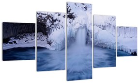 Tablou cu cascadele iarna (125x70 cm), în 40 de alte dimensiuni noi