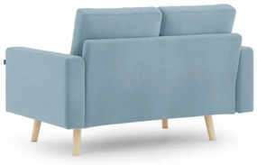 Canapea MANDI de culoare albastru deschis, cu 2 locuri
