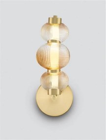 Aplica de perete LED design modern Leda auriu
