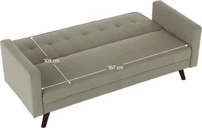 Canapea extensibilă, material gri-maro taupe, OTISA