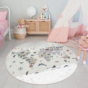 Covor de joacă pentru copii lavabil ø120 cm Big World – Mila Home
