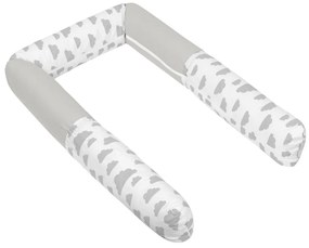 Bellatex Crib Mantle cilindru Clouds gri, 240 cm