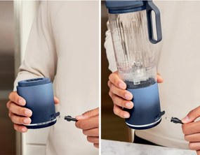 Blender portabil Ninja Blast Max BC251EUNV, 14,4 W, 11,1 V, 570 ml, 19 000 rpm, zdrobire gheață, până la 25 de cicluri, fără BPA, albastru