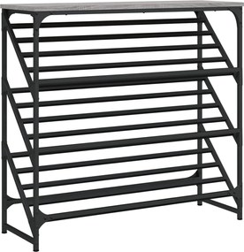 vidaXL Pantofar, gri sonoma, 90x30x85 cm, lemn prelucrat