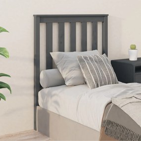 vidaXL Tăblie de pat, gri, 81x6x101 cm, lemn masiv de pin