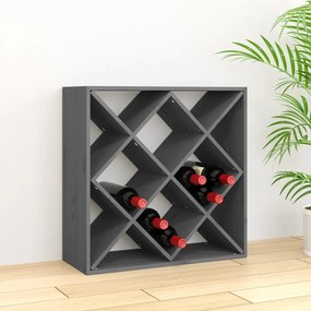 821544 vidaXL Dulap de vinuri, gri, 62x25x62 cm, lemn masiv de pin