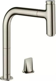 Baterie bucatarie cu dus extractibil crom periat Hansgrohe Metris M71 200 sBox cu 1 jet