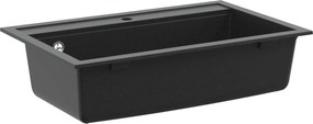 vidaXL Chiuvetă Negru 795 x 505 mm Granit