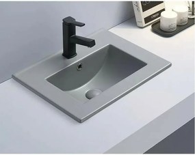 Lavoar pe mobilier Inter Ceramic gri mat 81 cm