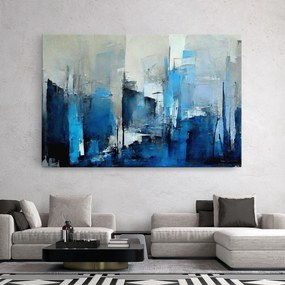Tablou Canvas, 90x140cm, Dormitor si Living, Abstracte, Arta abstracta, Blue Gray Color