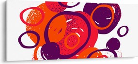 Tablou - Motiv cercuri în culori calde (120x50 cm)