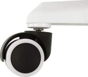 Scaun reglabil cu suport pentru picioare şi curele, gri/alb, ANAIS