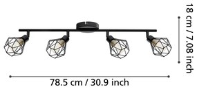 Eglo 32767 - Spot LED ZAPATA 4xG9/3W/230V