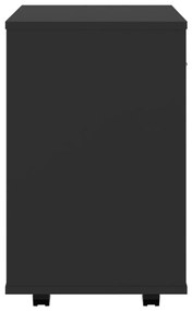 Dulap cu roti, negru, 46x36x59 cm, PAL Negru, 1, Negru