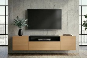 Comoda TV suspendata LOFT 160cm natur/ negru
