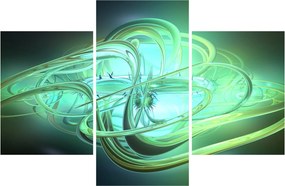 Tabloul cu abstracție verde (90x60 cm)