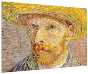 Tablou - Vincent van Gogh, Self-Portrait with a Straw Hat (The Potato Peeler), reproducere (90x60 cm)