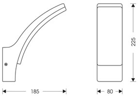 Aplică LED de exterior Ecolite ZLM7002-CR RITA LED/12W/230V 4000K IP65