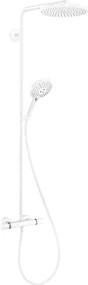 Sistem de dus Hansgrohe Raindance Select S 240 PowderRain, termostat, 1 jet, alb mat - 27633700