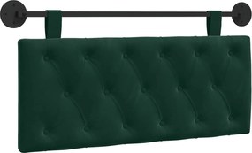 vidaXL Cap de pat suspendat Verde închis 110 x 55 x 7 cm Catifea