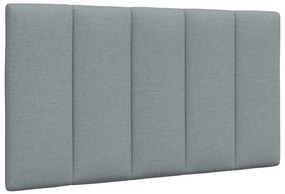 vidaXL Pernă tăblie de pat, gri deschis, 90 cm, material textil