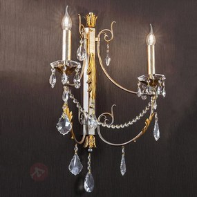 Aplica de perete LUX super eleganta cristal 2 brate Miramare WA 2-1305/2 silber-goldOR