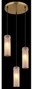 Lustră pe cablu Globo 15775-3HR KAROLO 3xE14/40W/230V