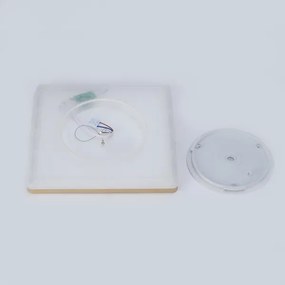 Brilagi - Corp de iluminat LED pentru baie ULTRA SLIM, 24 W, 230 V, 42 x 42 cm, auriu, IP54