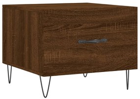 vidaXL Măsuță de cafea, stejar maro, 50x50x40 cm, lemn prelucrat