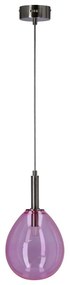 Lustră mov LED cu abajur din sticlă Lukka – Candellux Lighting